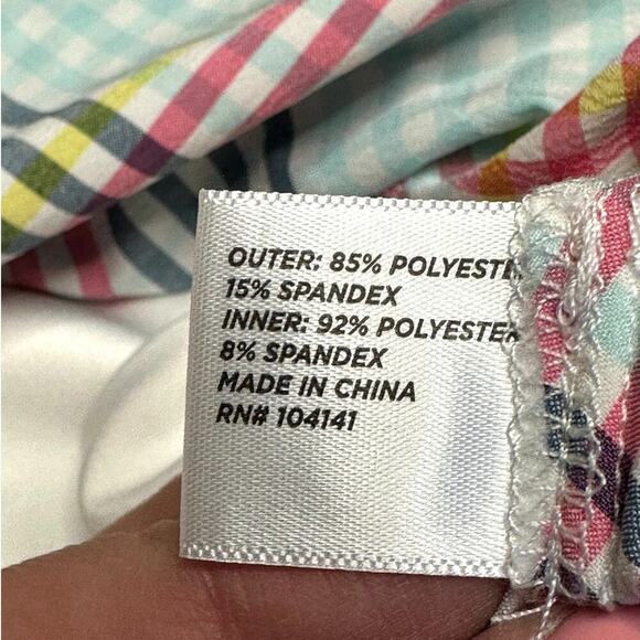 Lady Hagen Multicolor Pink Navy Blue Plaid Stretch Golf Skort Women’s Size 14 - Picture 6 of 7